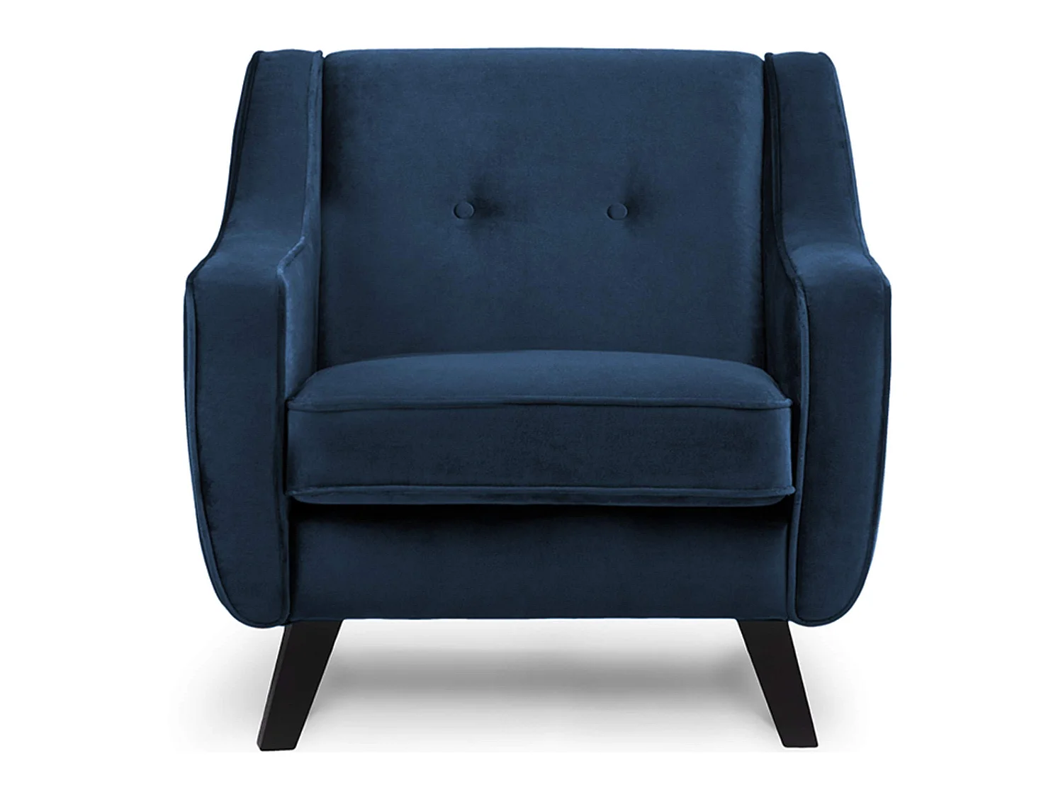 Sessel mit Velours-Bezug - Dunkelblau - TERSO