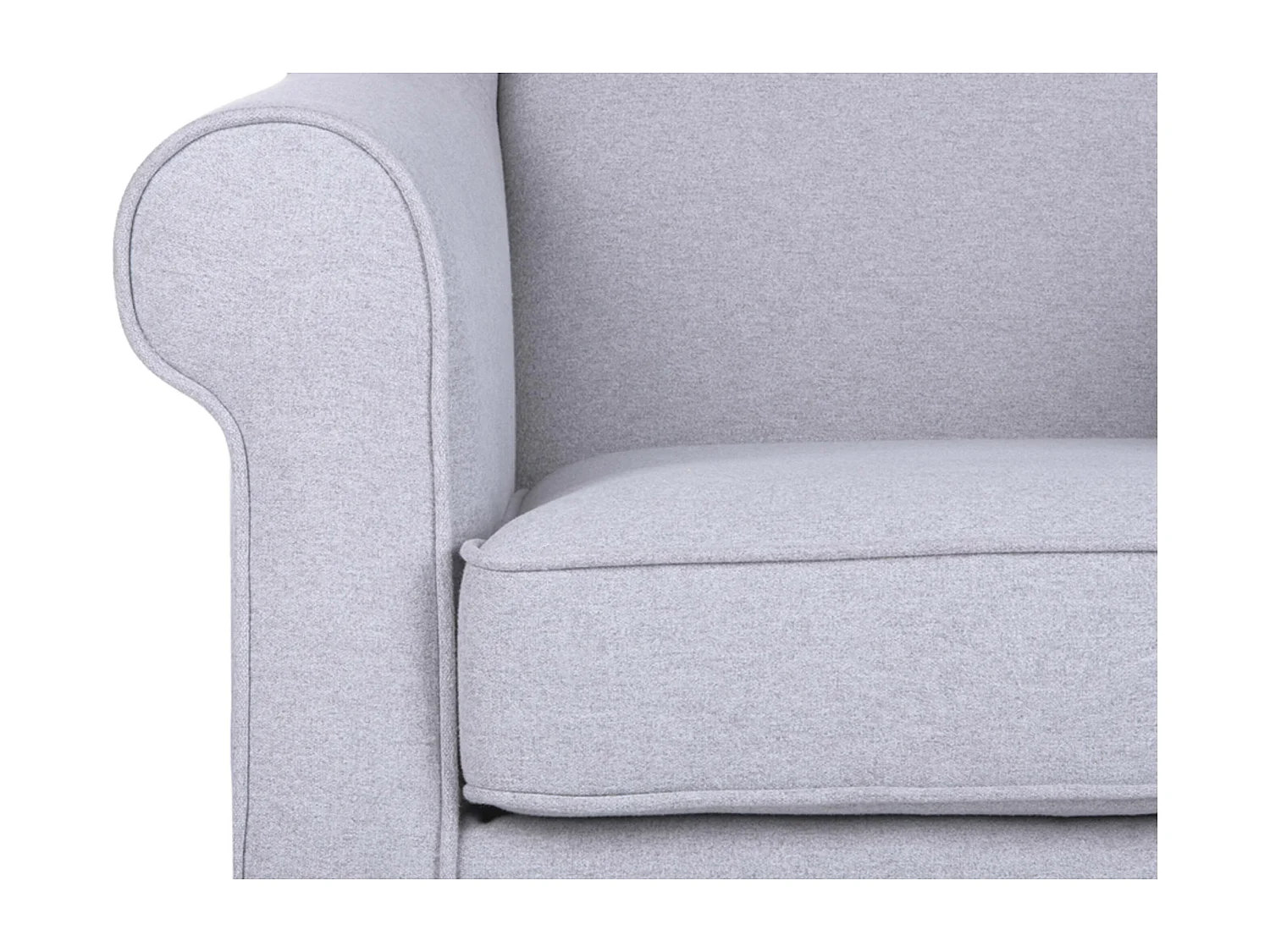 Ohrensessel Massivholzbeine - hellgrau - MILES