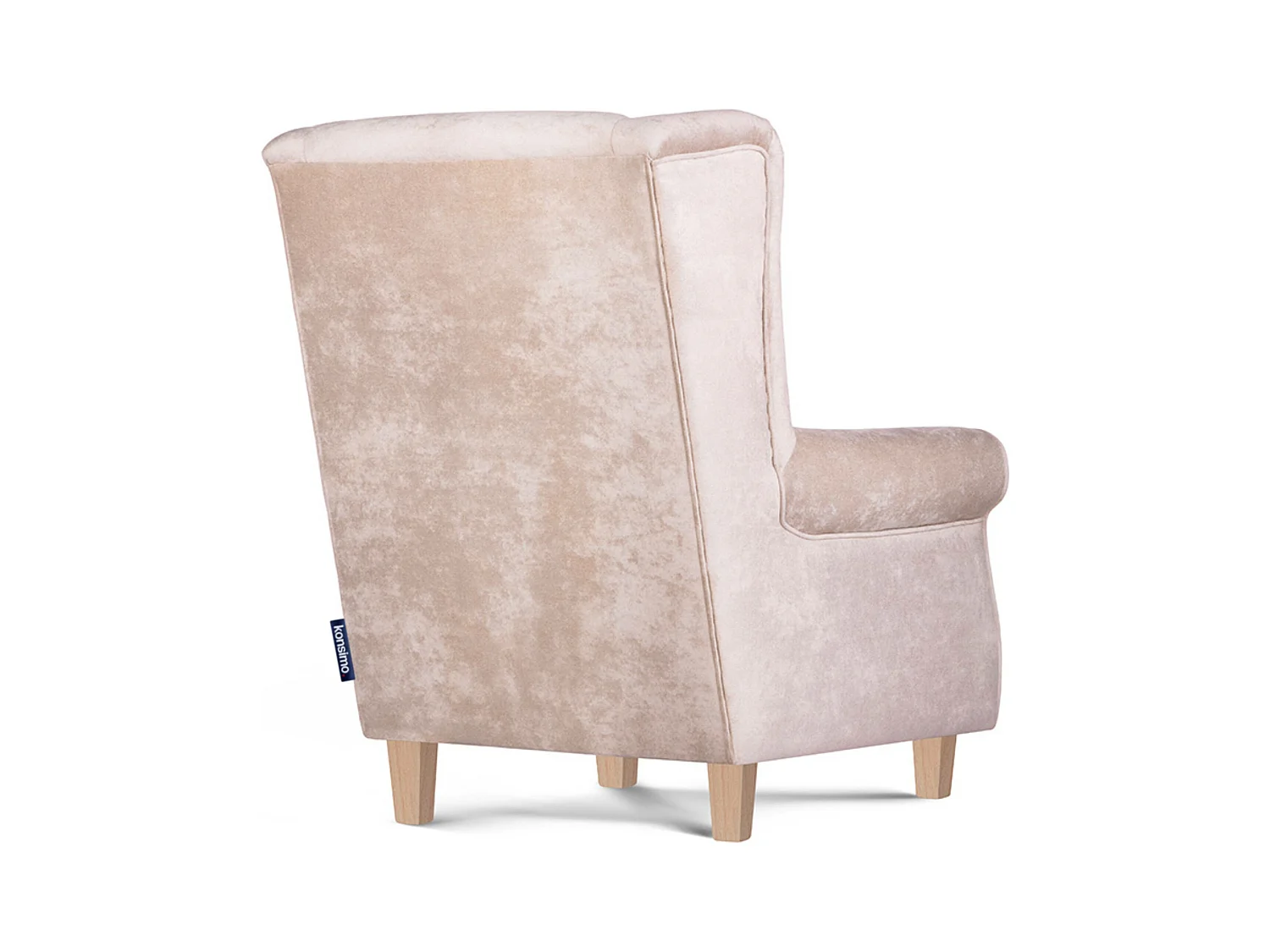 Ohrensessel Set inkl. Sitzhocker -  Beige - MILES