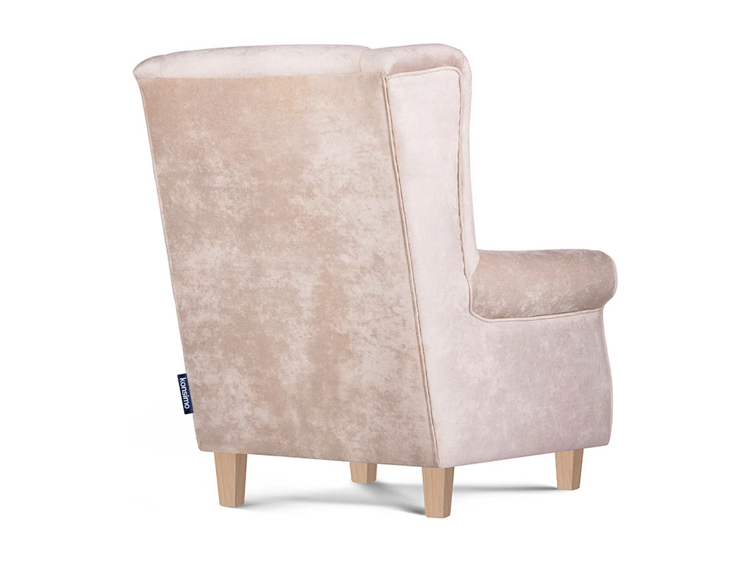 Ohrensessel Set inkl. Sitzhocker -  Beige - MILES