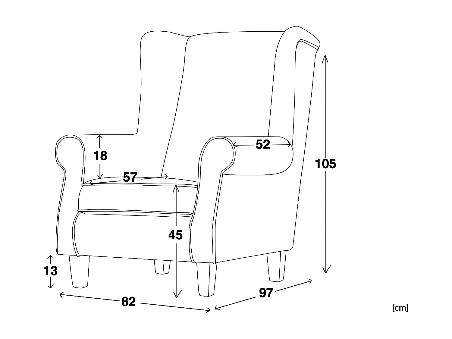 Ohrensessel Set inkl. Sitzhocker -  Beige - MILES