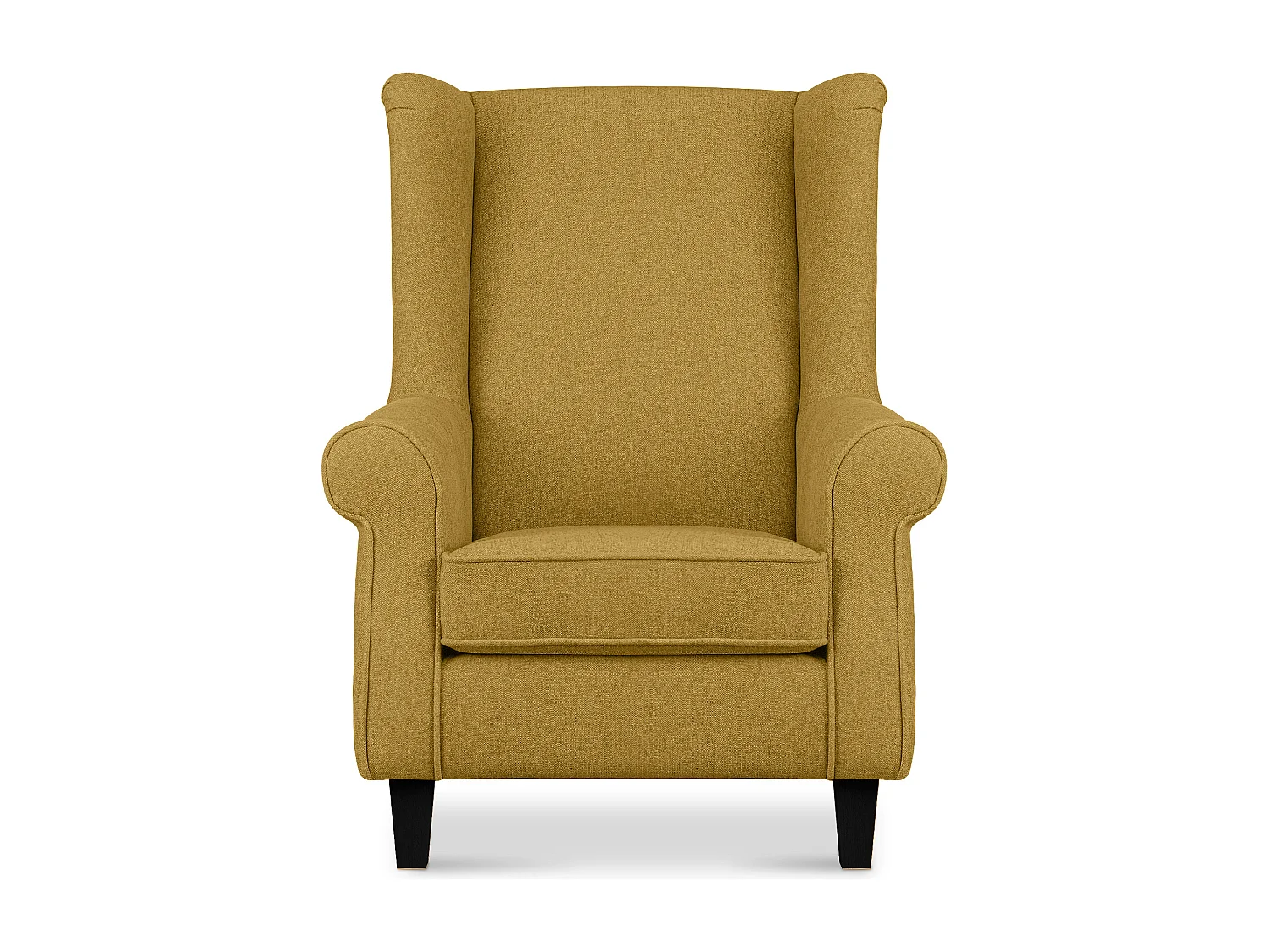 Ohrensessel Masivholzbeine schwarz -  honigfarben - MILES