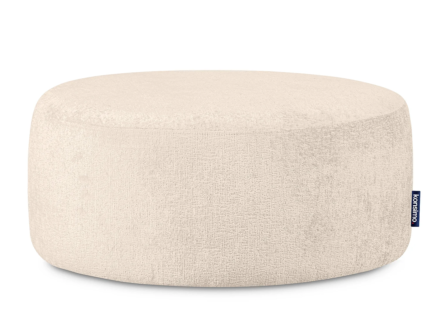 Drehsessel Set inkl. Sitzhocker - Chenille-Stoff - ecrue - RAGGI