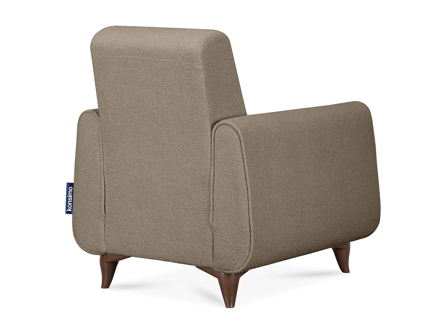 Klassischer Sessel aus Schaumstoff und Holz - braun - GUSTAVO