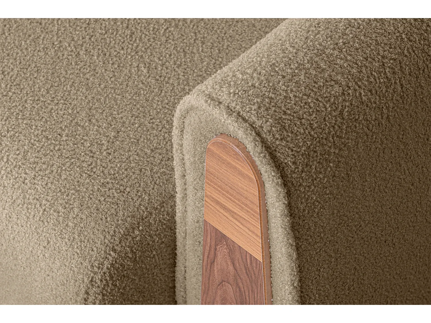 Klassischer Sessel aus Schaumstoff und Holz - graubeige - GUSTAVO