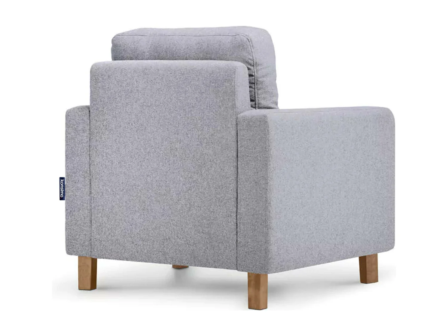 Bequemer Sessel - Echtholz Beine - Hellgrau - ERISO