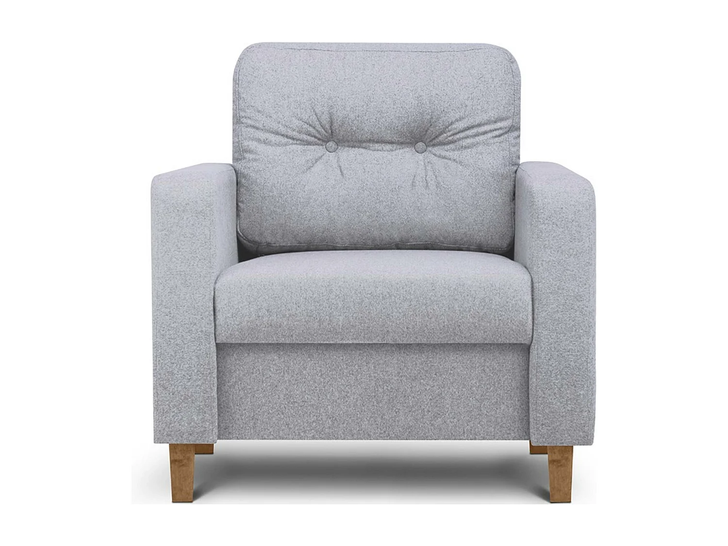 Bequemer Sessel - Echtholz Beine - Hellgrau - ERISO