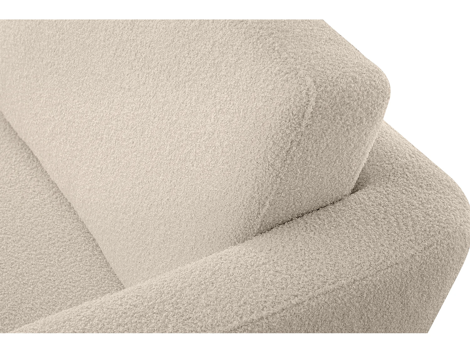 Skandinavischer Sessel - Massivholz-Beine - cremig - TAGIO