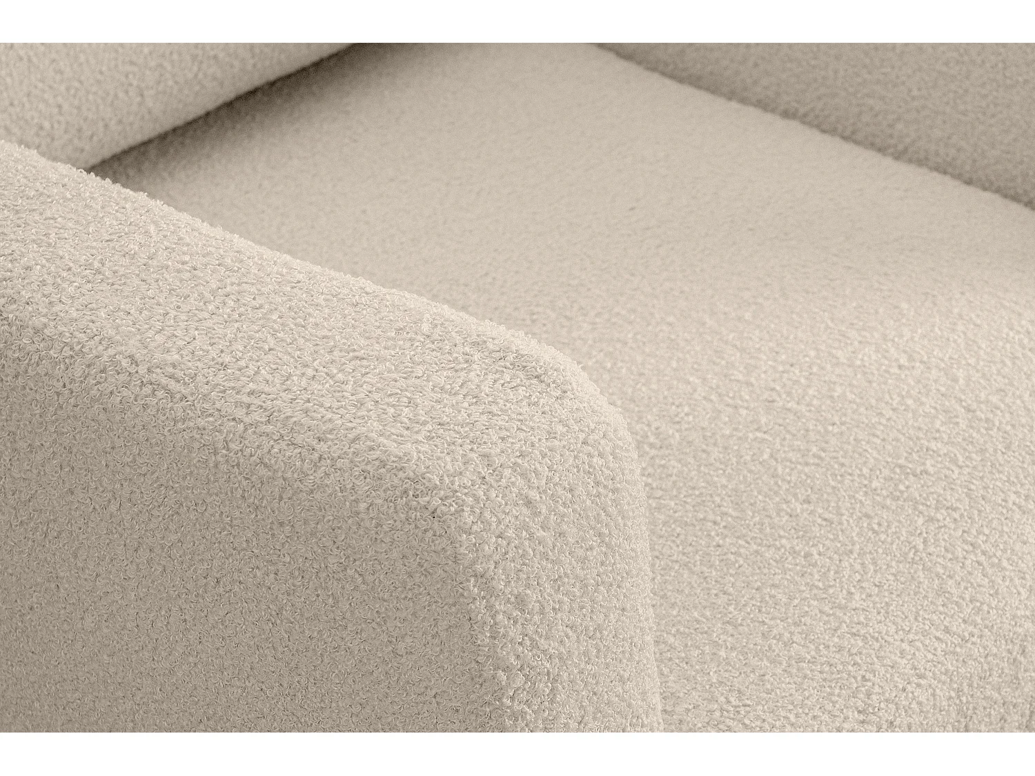 Skandinavischer Sessel - Massivholz-Beine - cremig - TAGIO