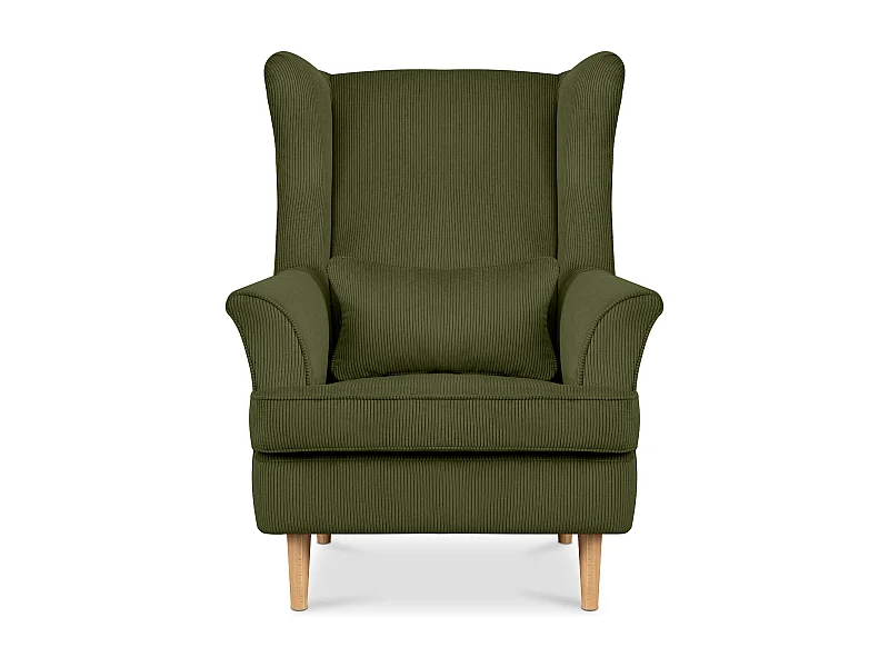 Klassischer Ohrensessel - grün - STRALIS