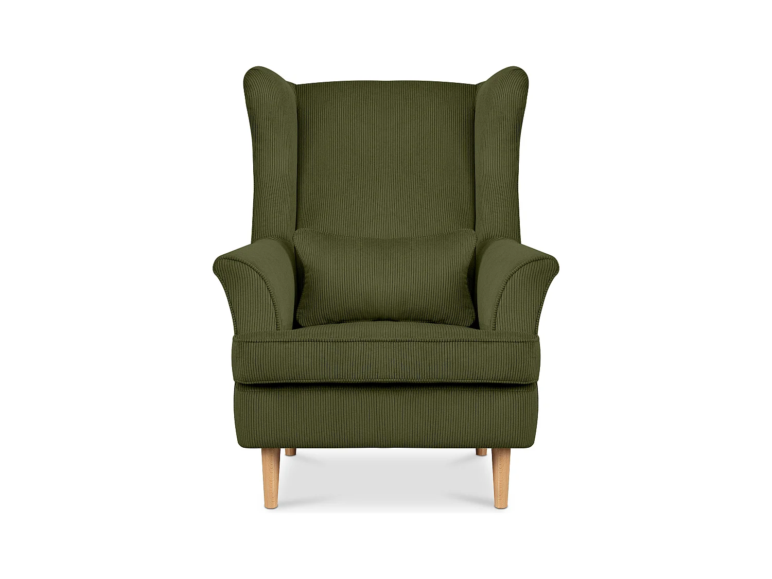 Klassischer Ohrensessel - grün - STRALIS