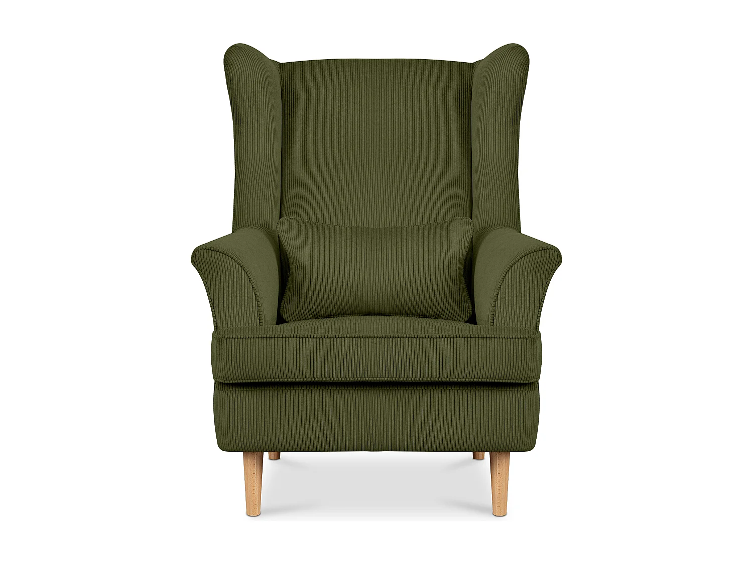 Klassischer Ohrensessel - grün - STRALIS