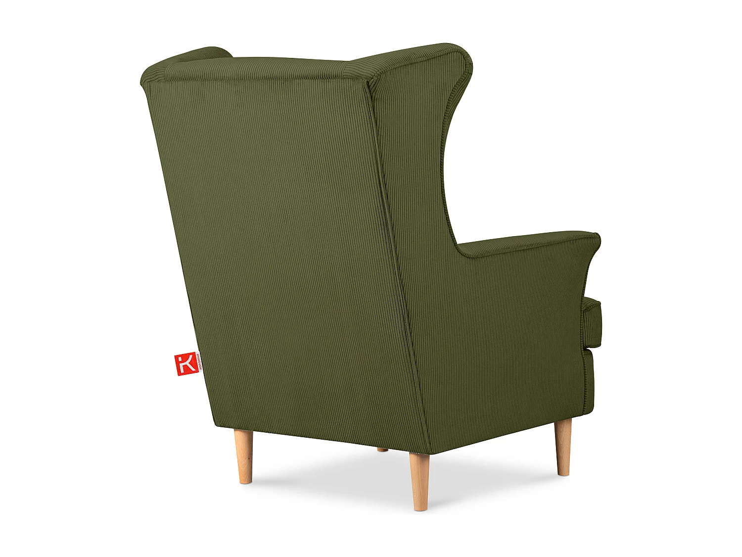 Klassischer Ohrensessel - grün - STRALIS