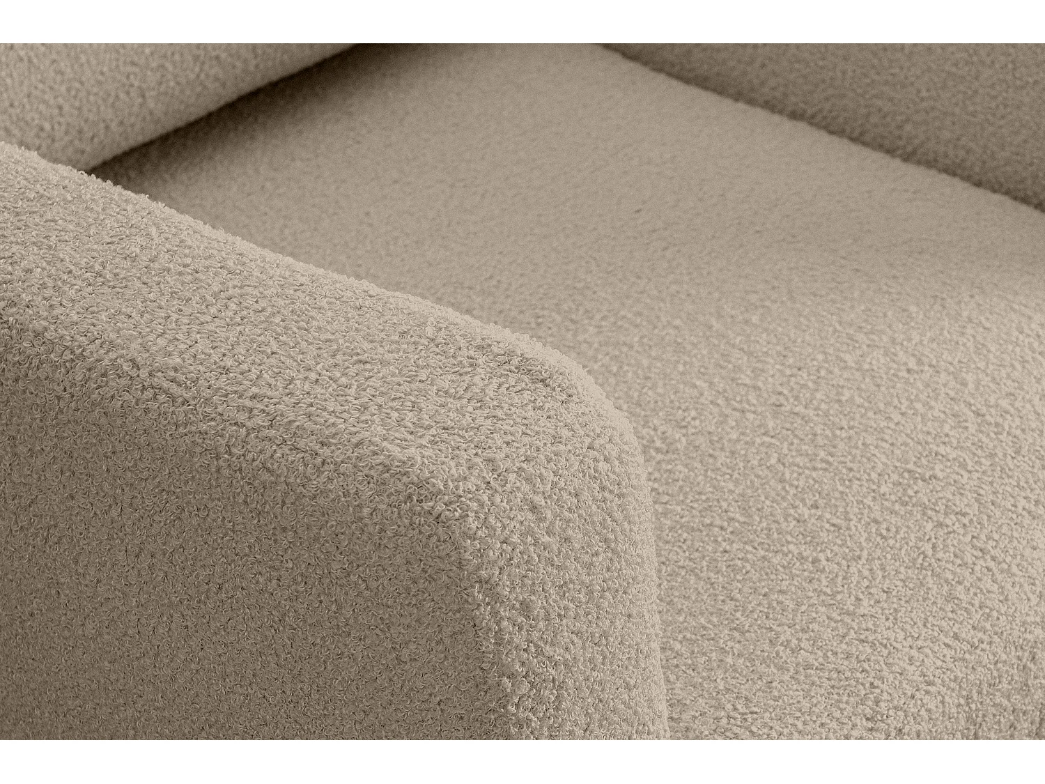 Skandinavischer Sessel - Massivholz-Beine - graubeige - TAGIO