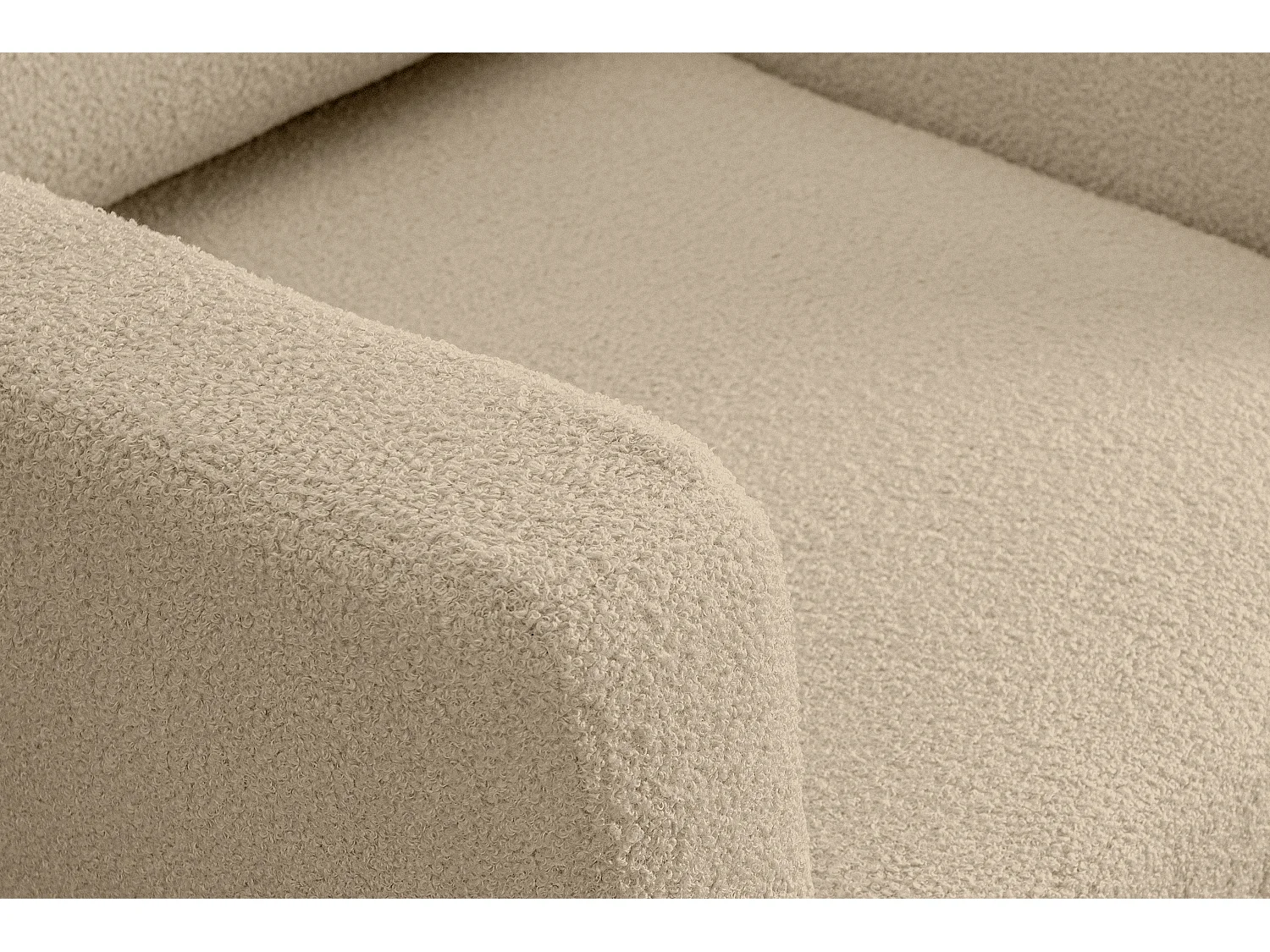 Skandinavischer Sessel - Massivholz-Beine - Beige - TAGIO