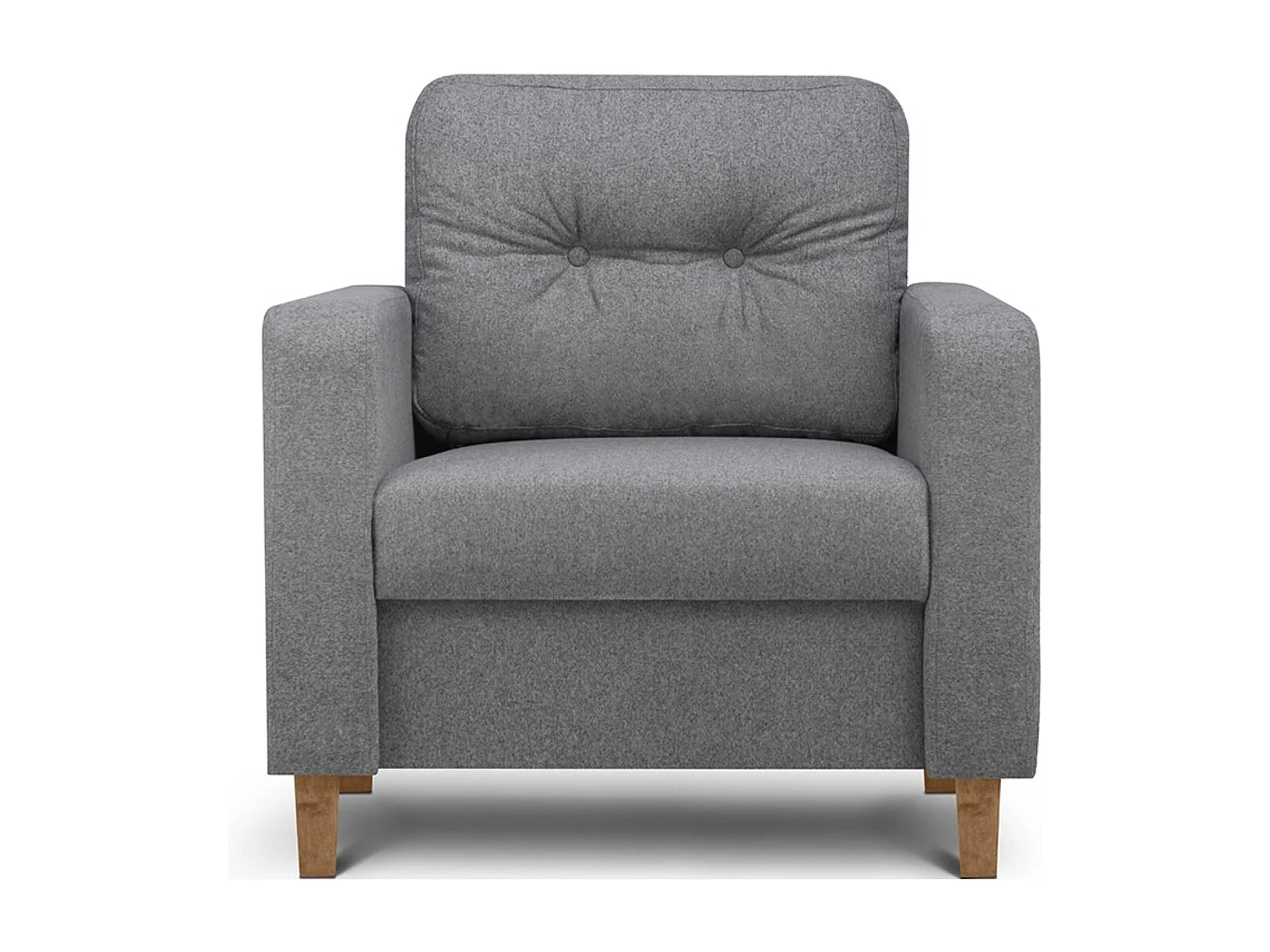 Bequemer Sessel - Echtholz Beine - Dunkelgrau - ERISO