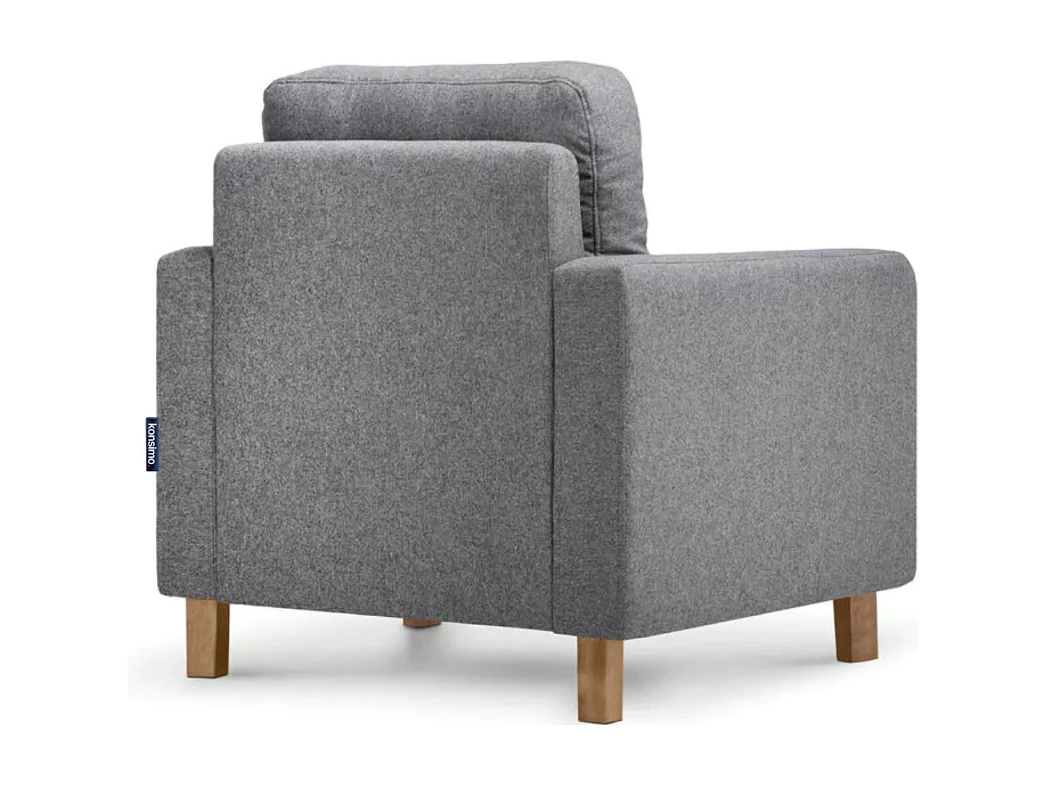 Bequemer Sessel - Echtholz Beine - Dunkelgrau - ERISO