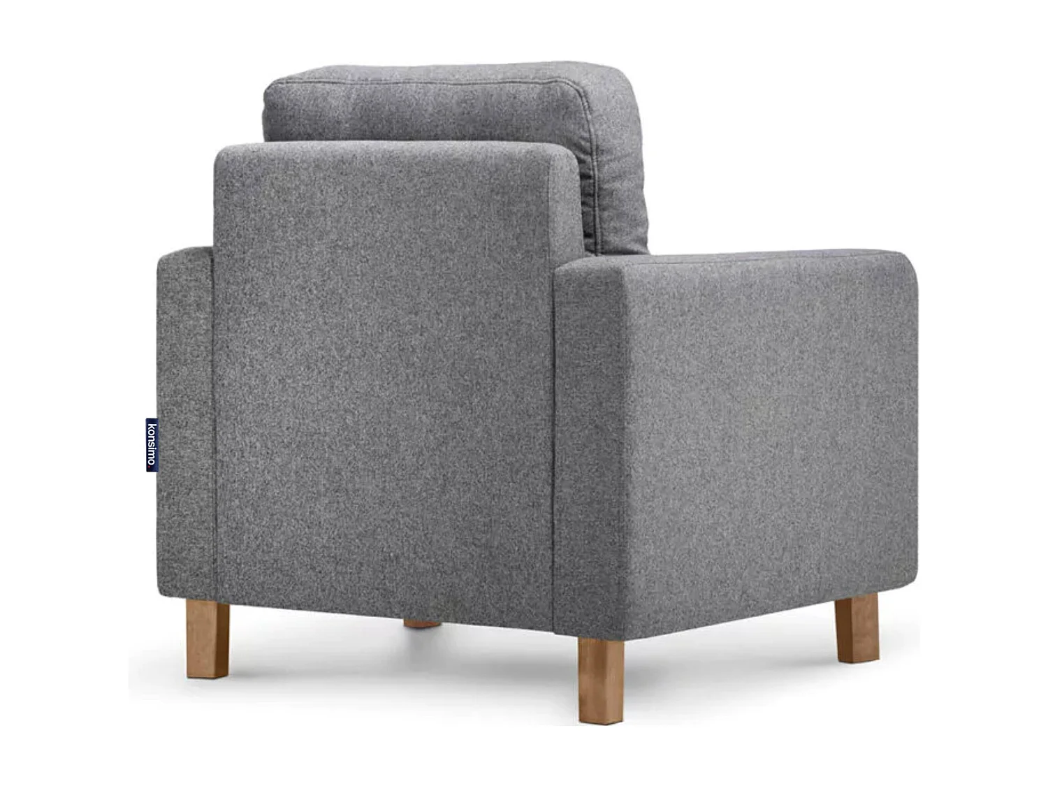 Bequemer Sessel - Echtholz Beine - Dunkelgrau - ERISO