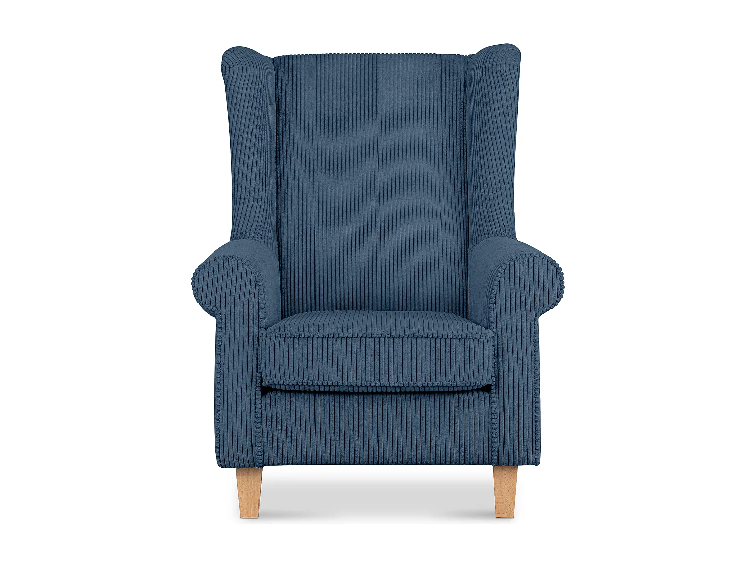 Ohrensessel Kord-Bezug Petfriendly - dunkelblau - MILES