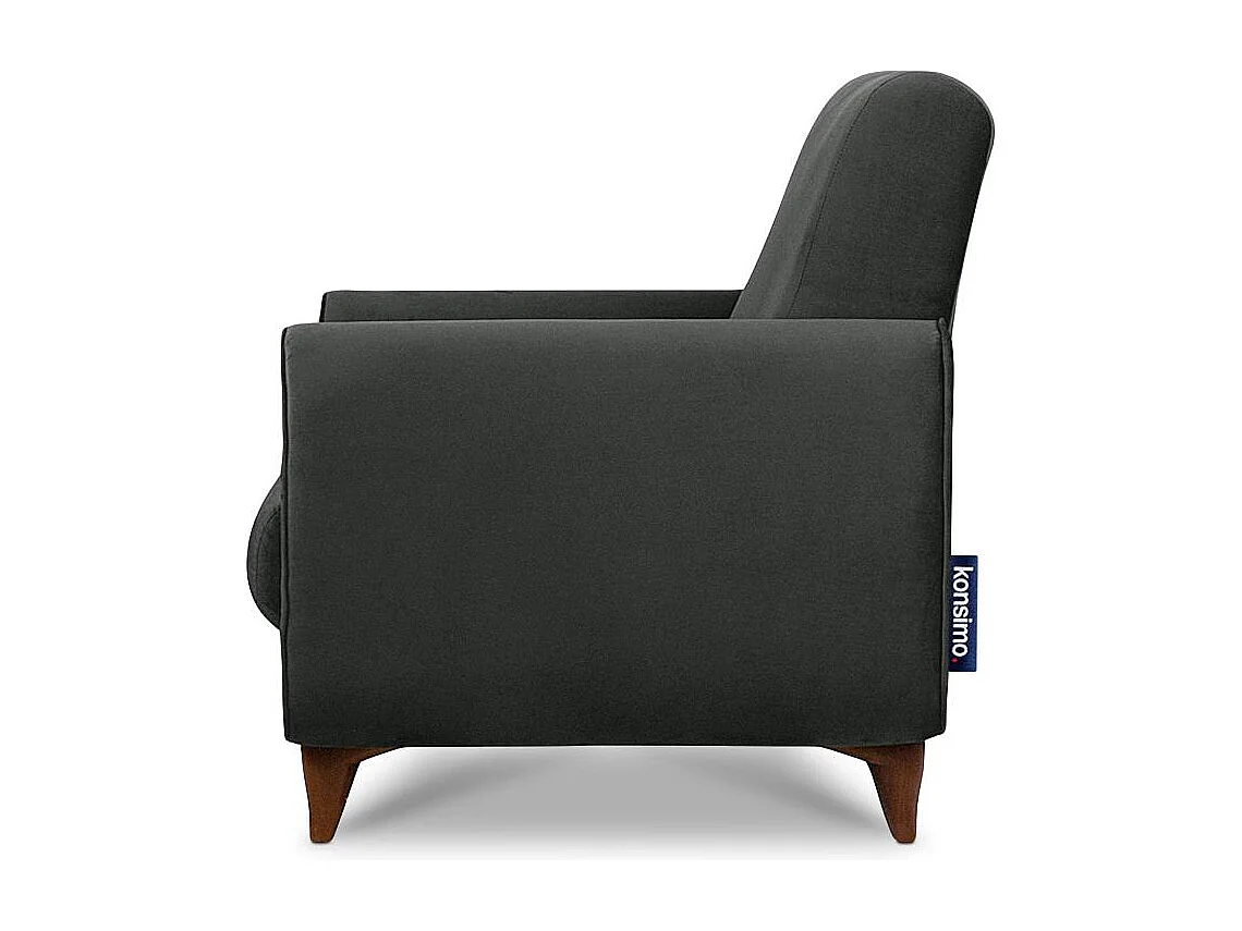 Klassischer Sessel aus Schaumstoff und Holz - Grau - GUSTAVO