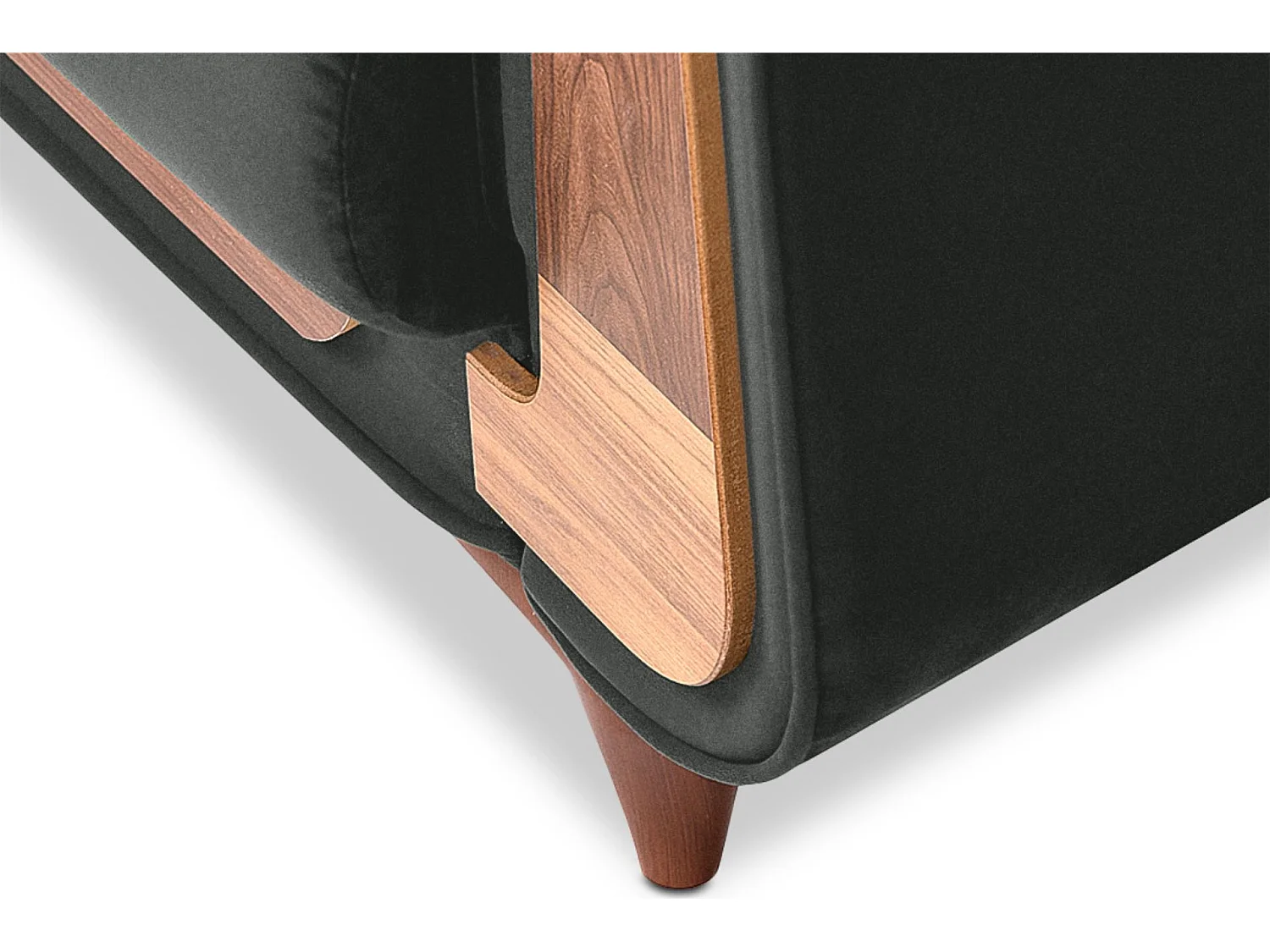 Klassischer Sessel aus Schaumstoff und Holz - Grau - GUSTAVO