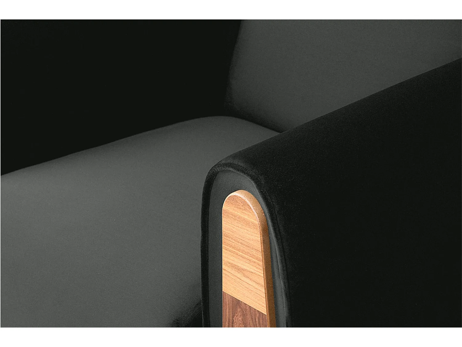 Klassischer Sessel aus Schaumstoff und Holz - Grau - GUSTAVO