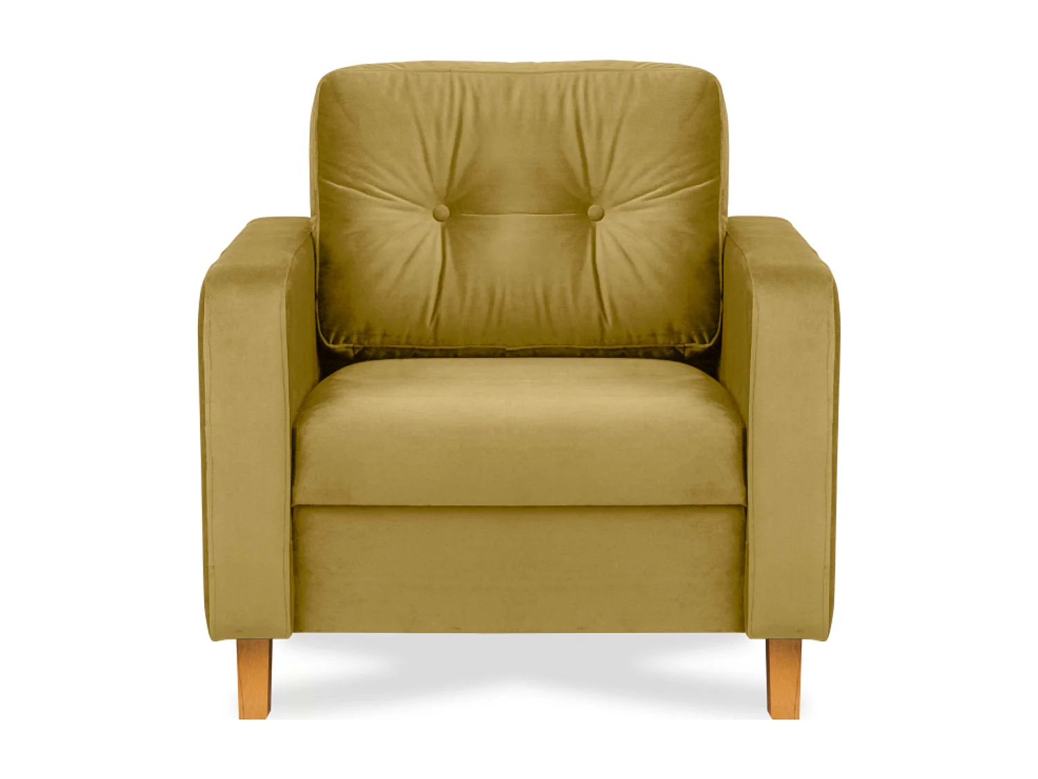 Bequemer Sessel - Echtholz Beine - Gelb - ERISO