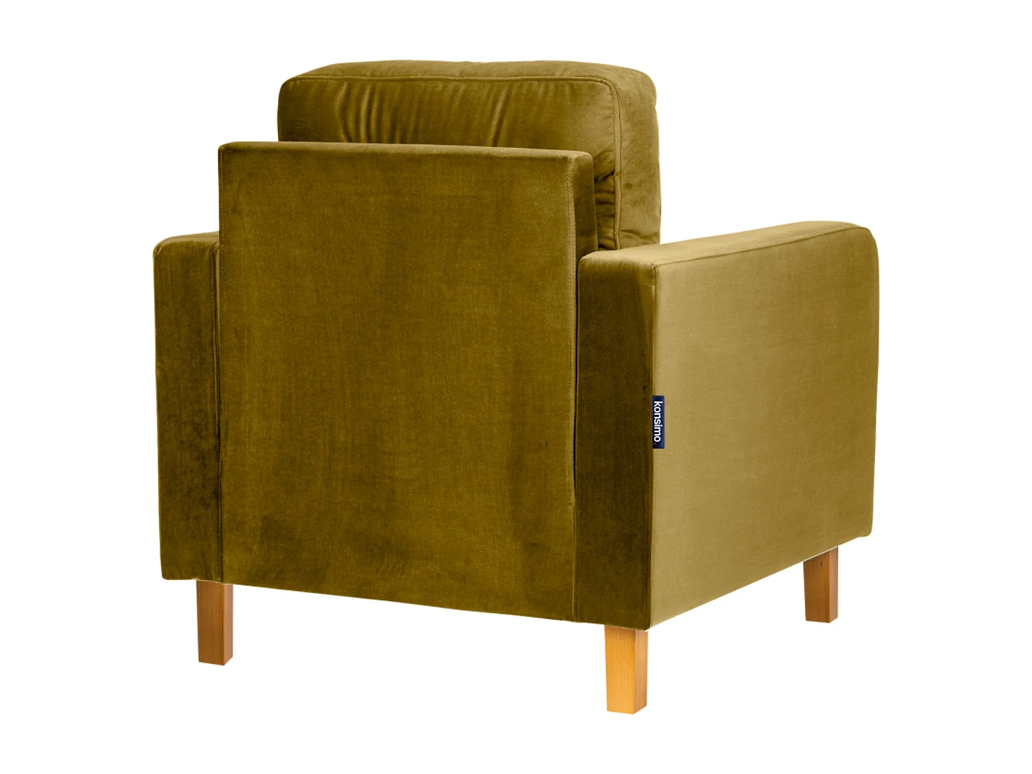 Bequemer Sessel - Echtholz Beine - Gelb - ERISO