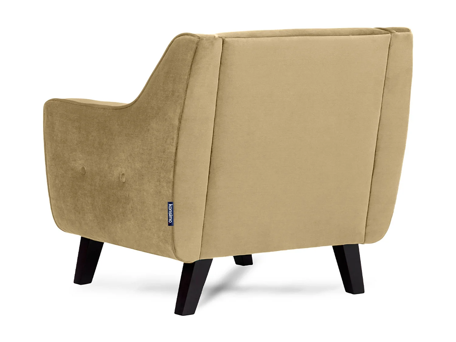 Sessel mit Velours-Bezug - Beige - TERSO