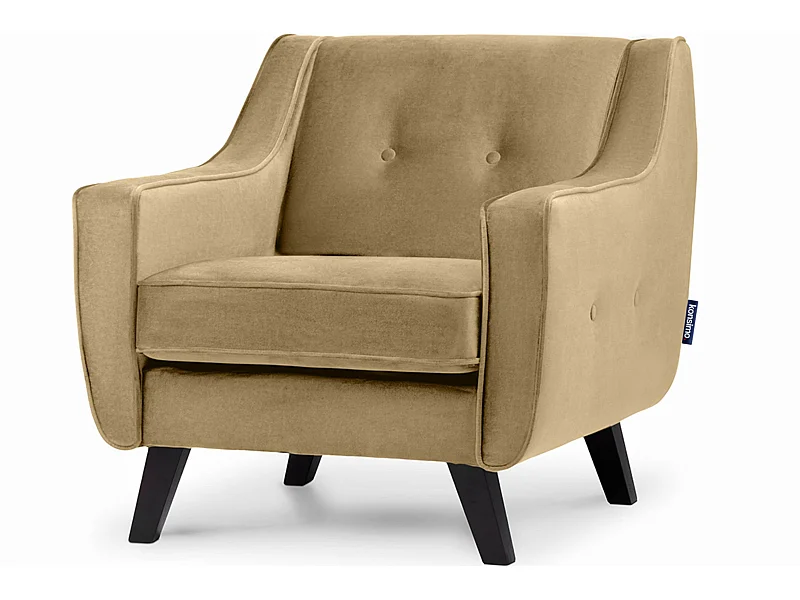 Sessel mit Velours-Bezug - Beige - TERSO