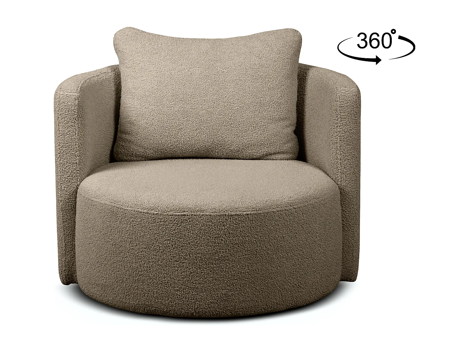 Drehsessel Set inkl. Sitzhocker - braun - RAGGI