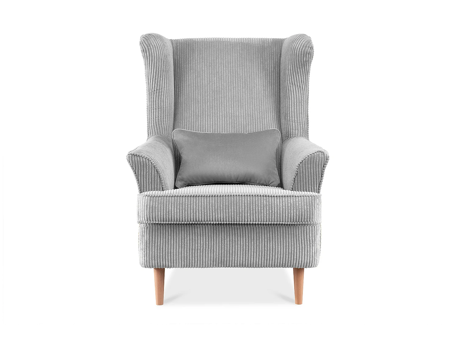 Klassischer Sessel aus Stoff Cordsamt - grau - STRALIS