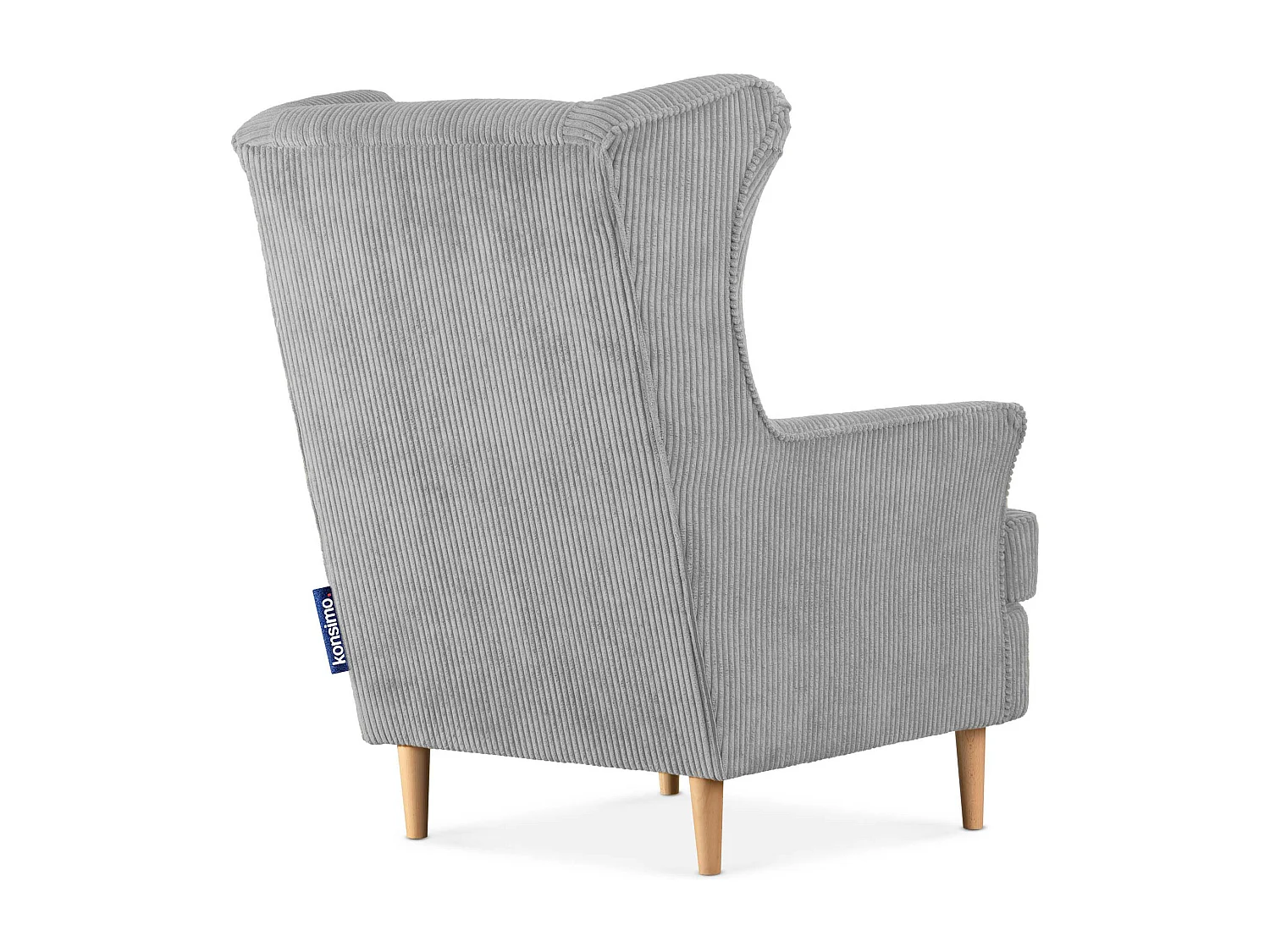 Klassischer Sessel aus Stoff Cordsamt - grau - STRALIS