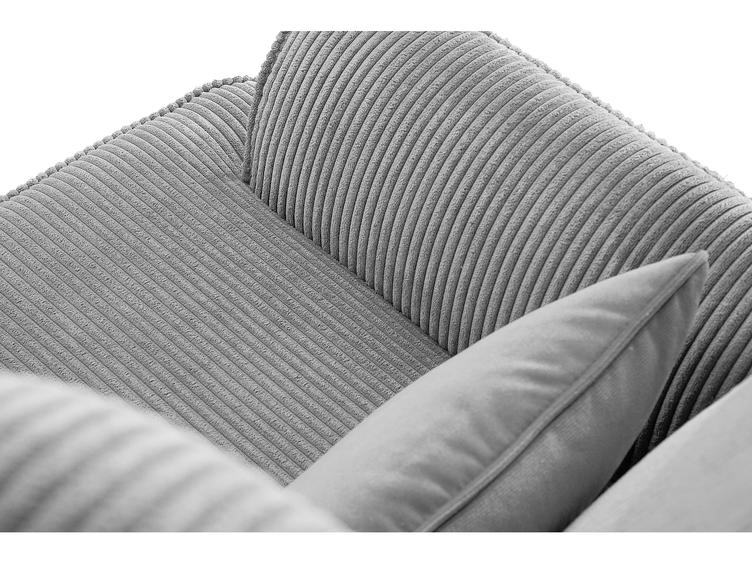 Klassischer Sessel aus Stoff Cordsamt - grau - STRALIS