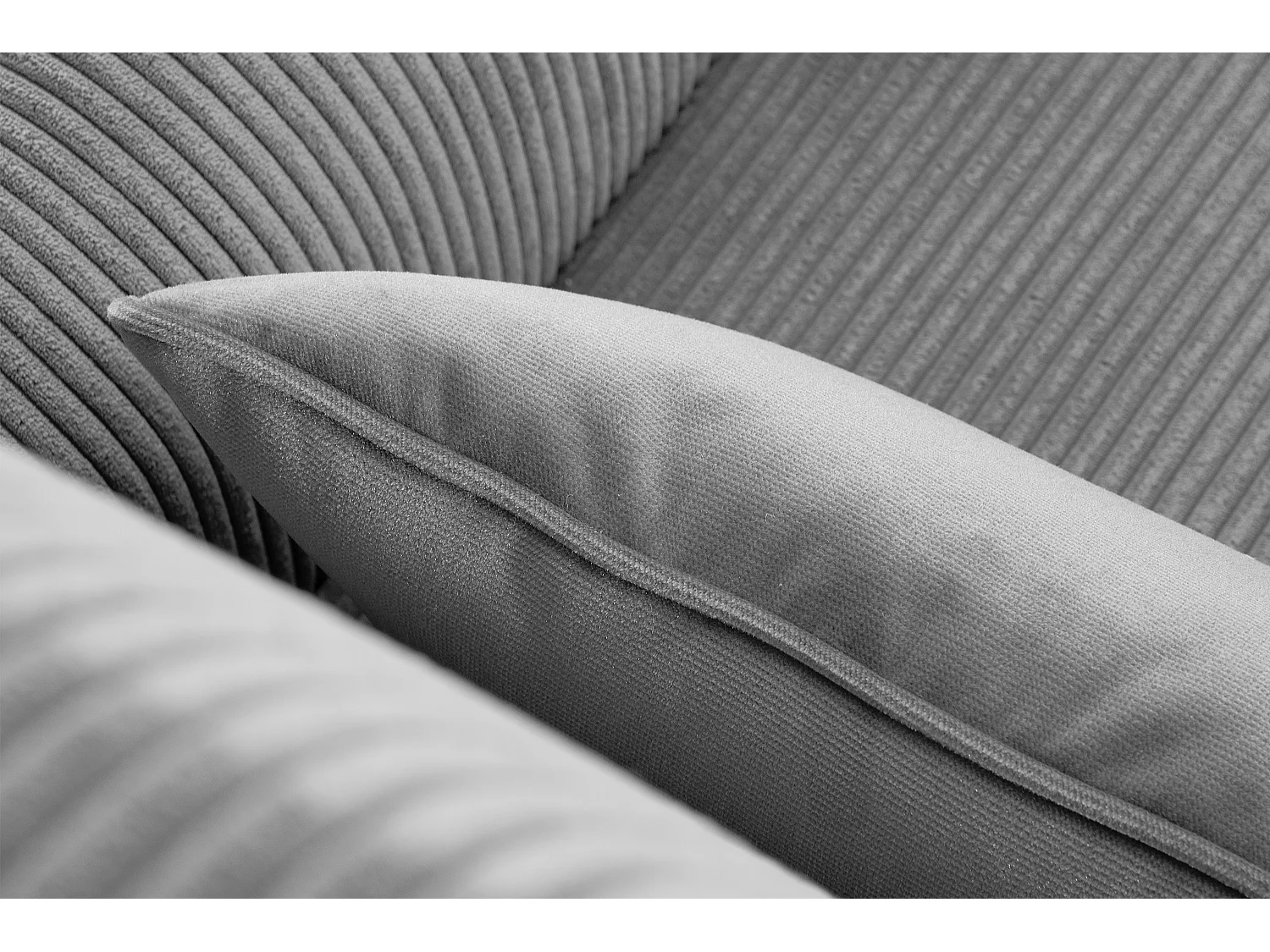 Klassischer Sessel aus Stoff Cordsamt - grau - STRALIS