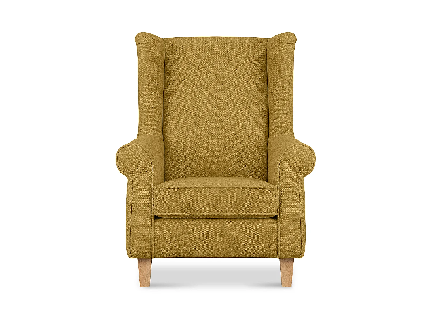 Ohrensessel honigfarben - Masivholzbeine buche - MILES