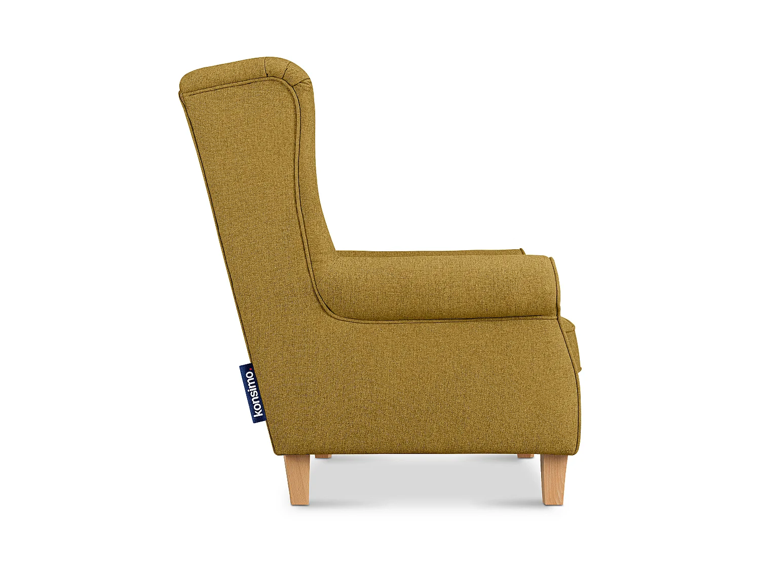 Ohrensessel honigfarben - Masivholzbeine buche - MILES