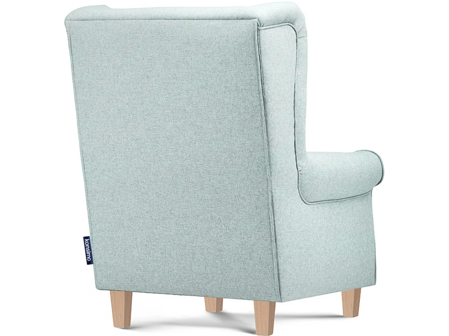 Ohrensessel Massivholzbeine - Minzefarben - MILES
