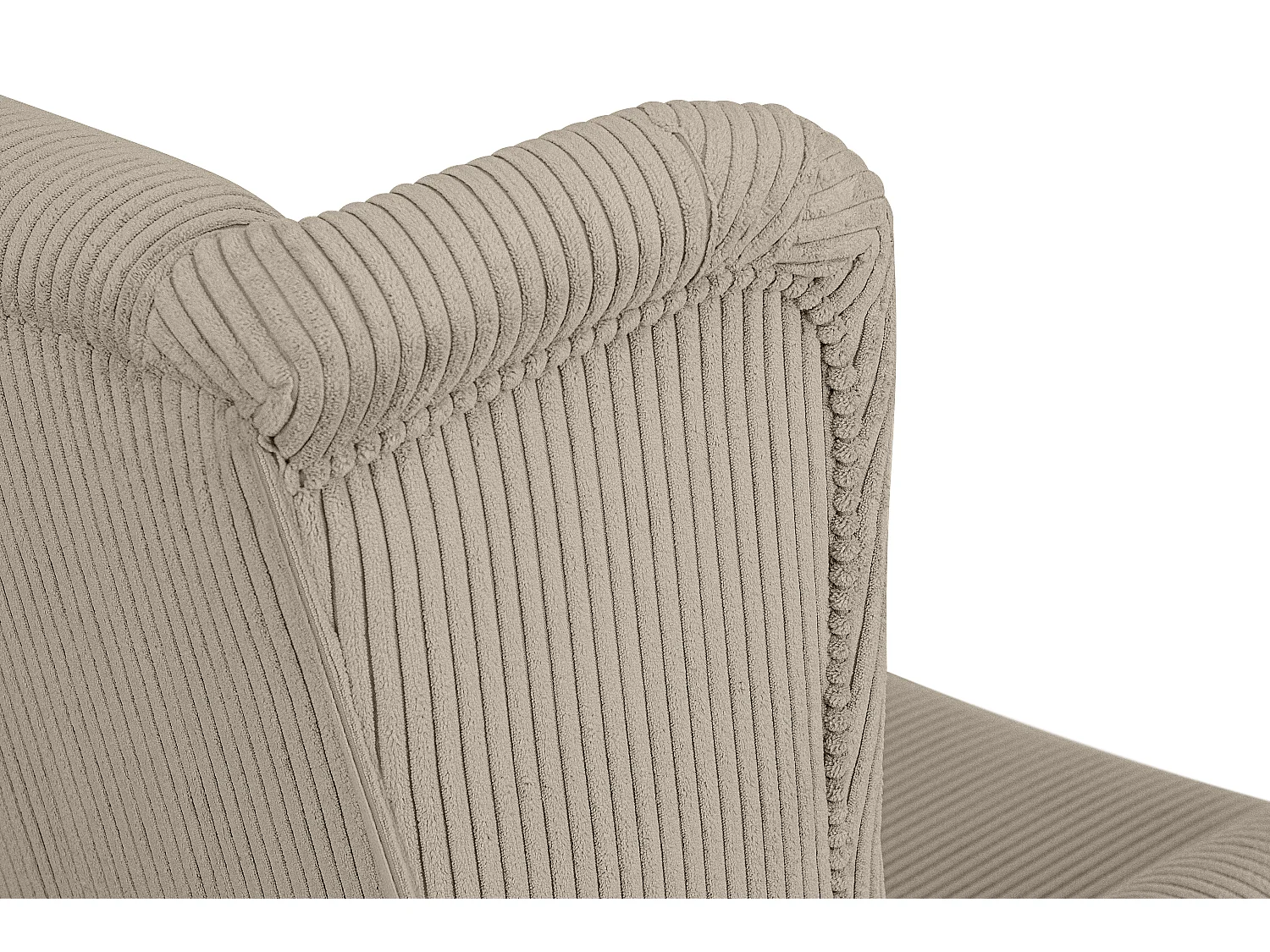 Ohrensessel Kord-Bezug Petfriendly - hellbeige - MILES