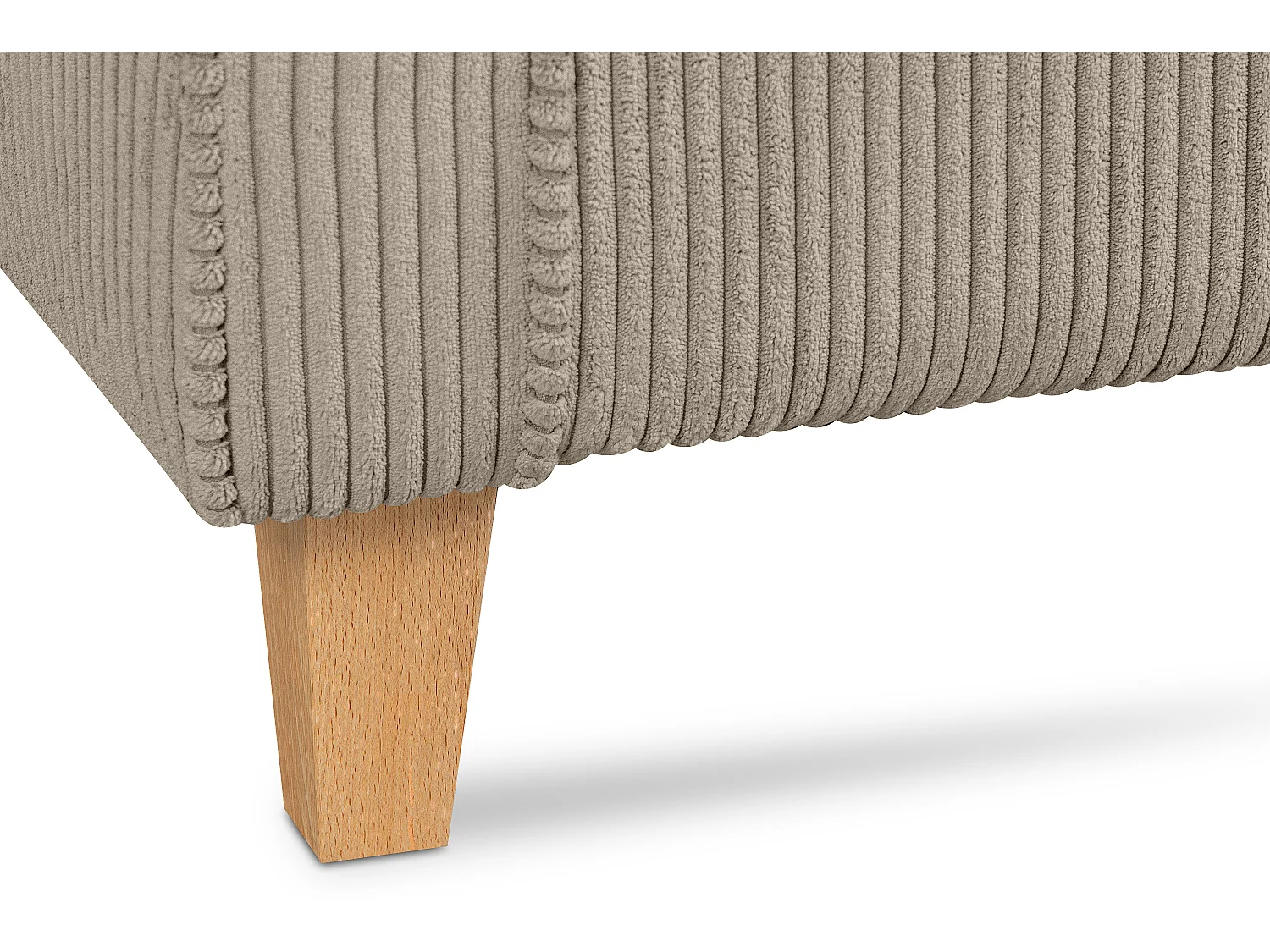 Ohrensessel Kord-Bezug Petfriendly - hellbeige - MILES