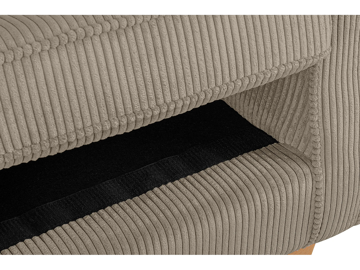 Ohrensessel Kord-Bezug Petfriendly - hellbeige - MILES