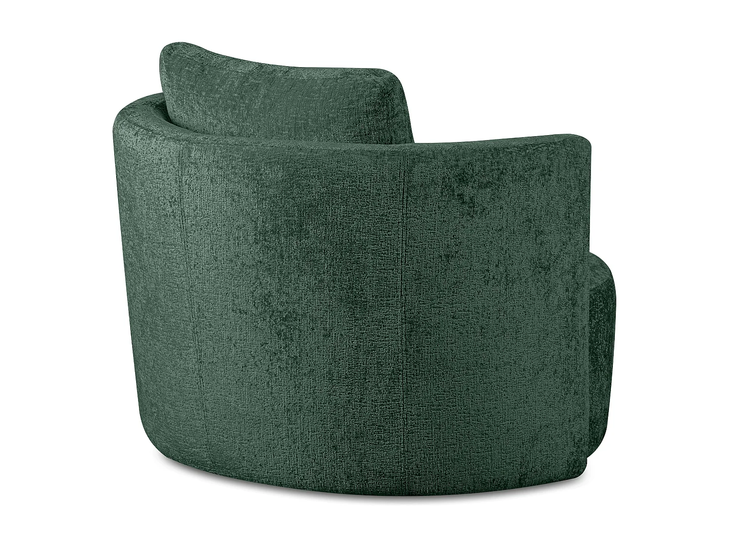 Drehsessel Set inkl. Sitzhocker - Chenille-Stoff - grün - RAGGI