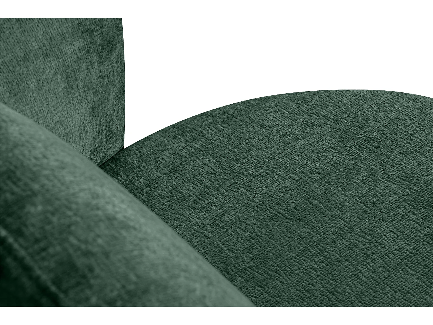 Drehsessel Set inkl. Sitzhocker - Chenille-Stoff - grün - RAGGI