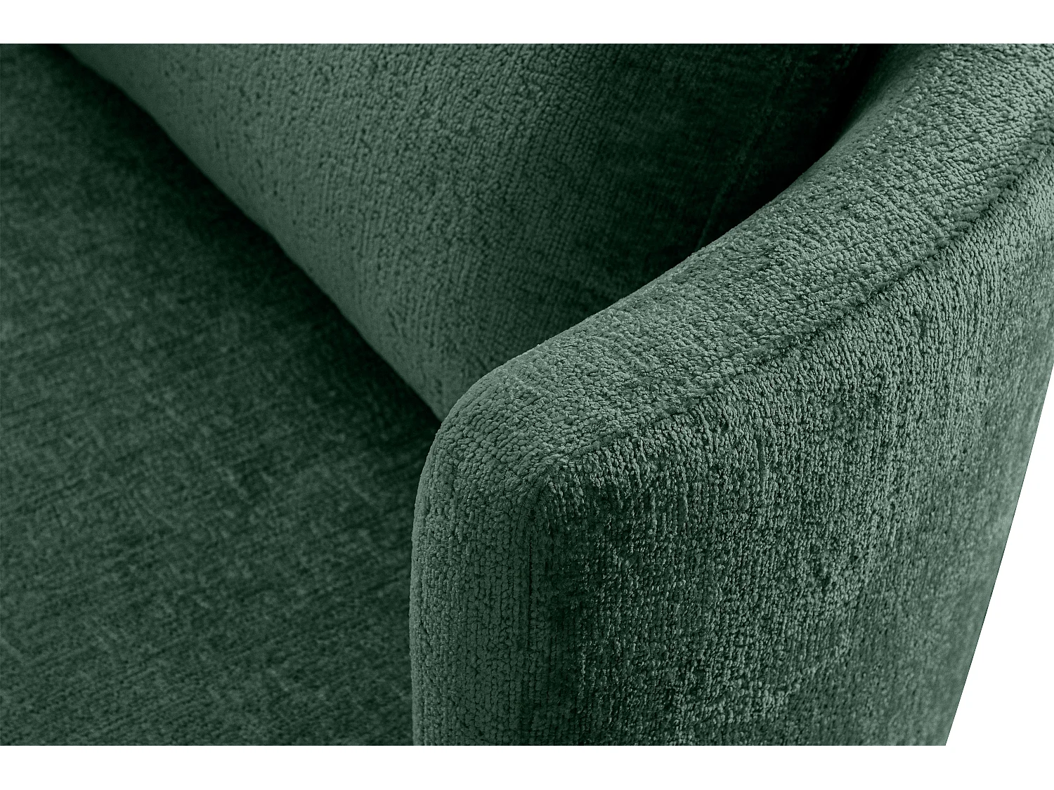 Drehsessel Set inkl. Sitzhocker - Chenille-Stoff - grün - RAGGI