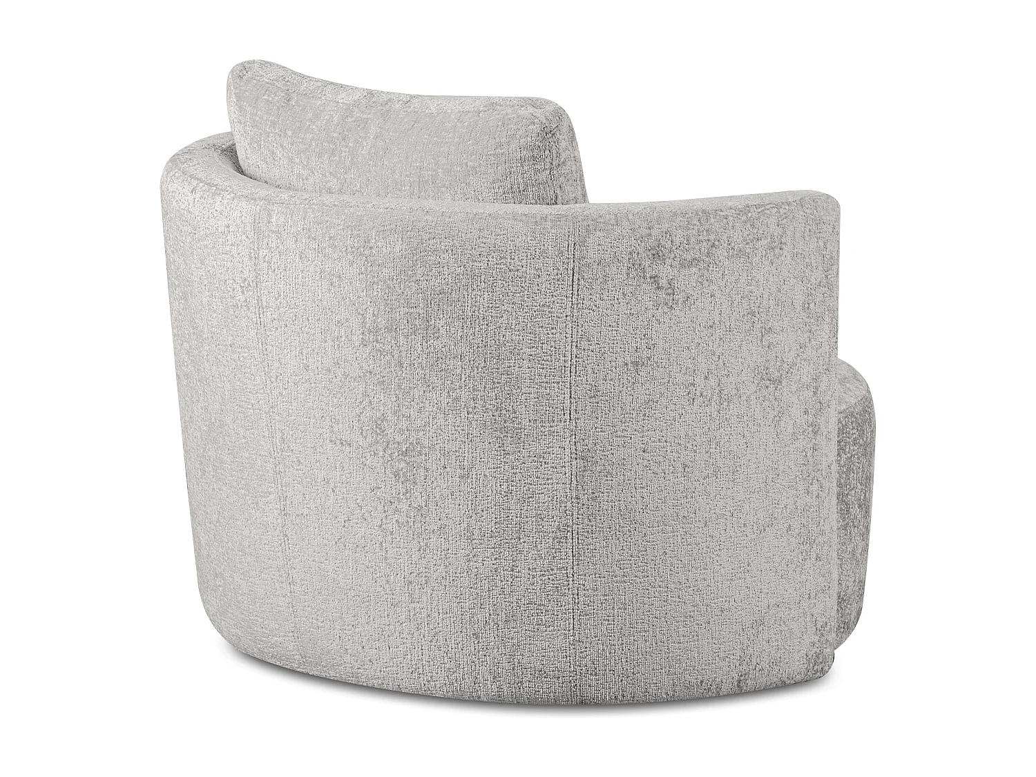 Drehsessel Set inkl. Sitzhocker - Chenille-Stoff - grau - RAGGI