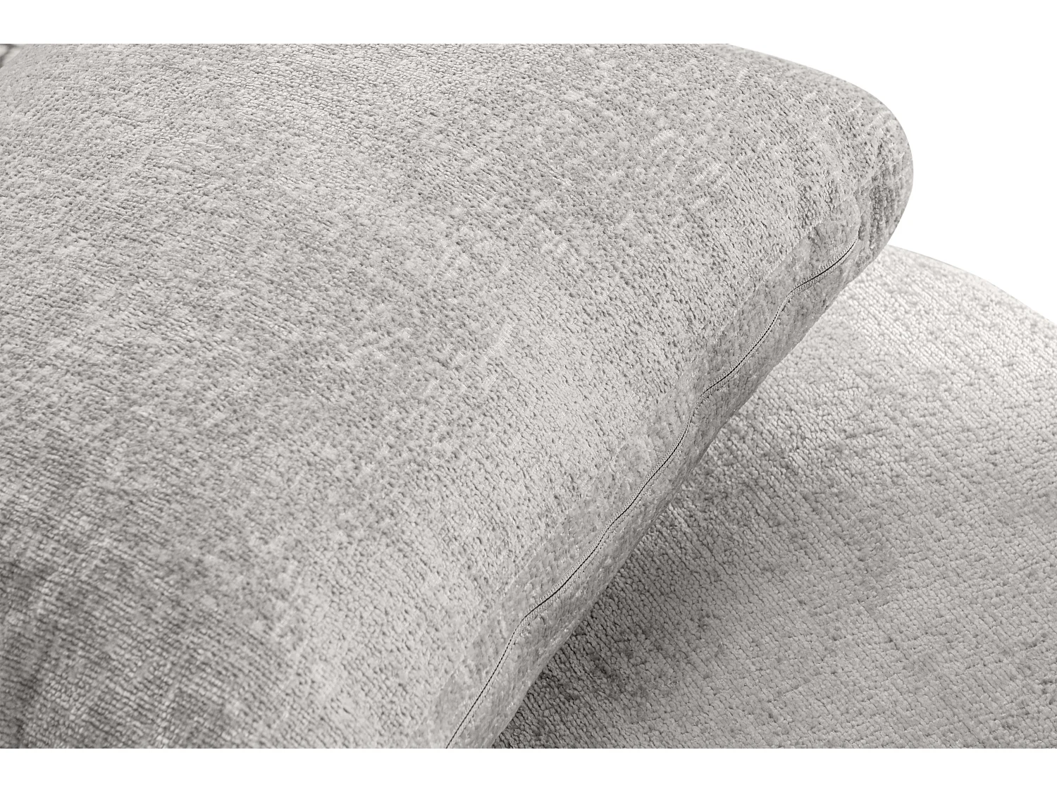 Drehsessel Set inkl. Sitzhocker - Chenille-Stoff - grau - RAGGI