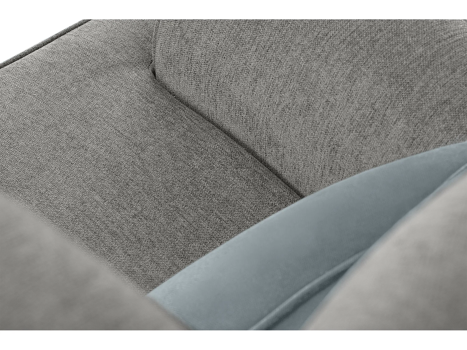 Klassischer Ohrensessel - Velours-Bezug hellgrau - STRALIS