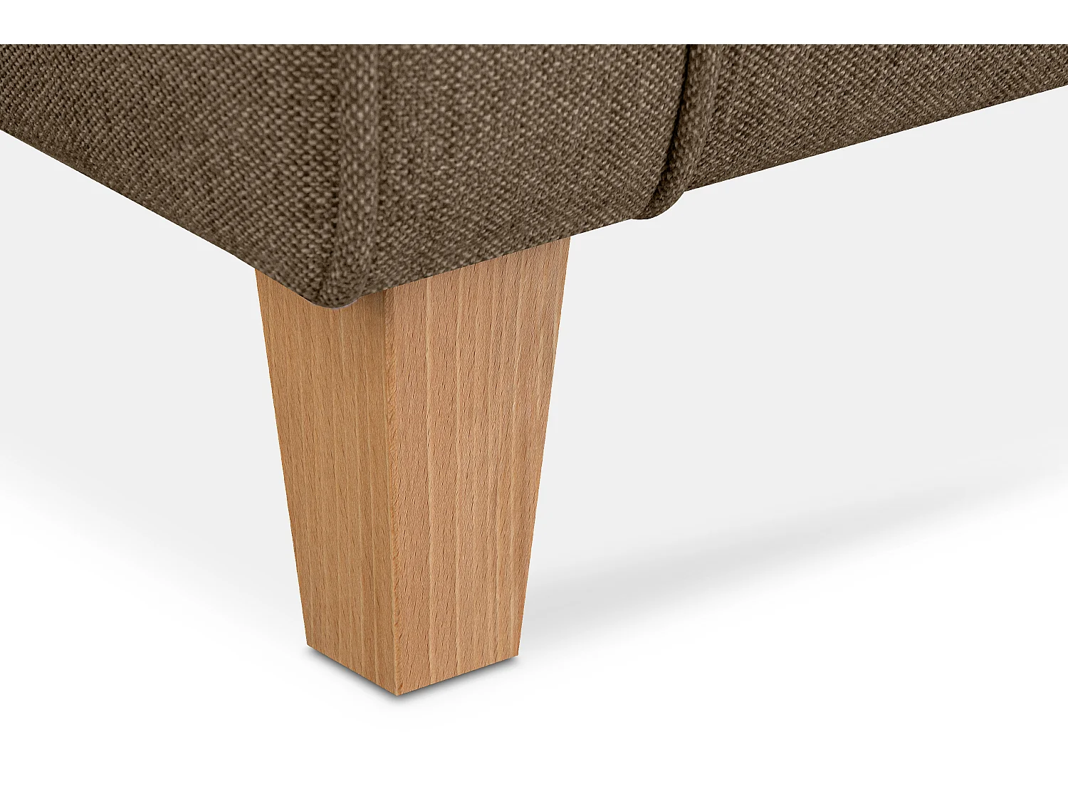 Ohrensessel Massivholzbeine buche - braun - MILES