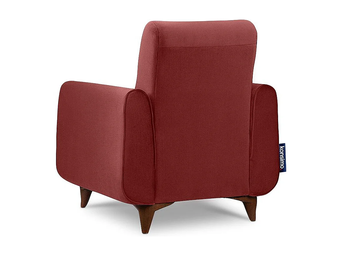 Klassischer Sessel aus Schaumstoff und Holz - braun - GUSTAVO