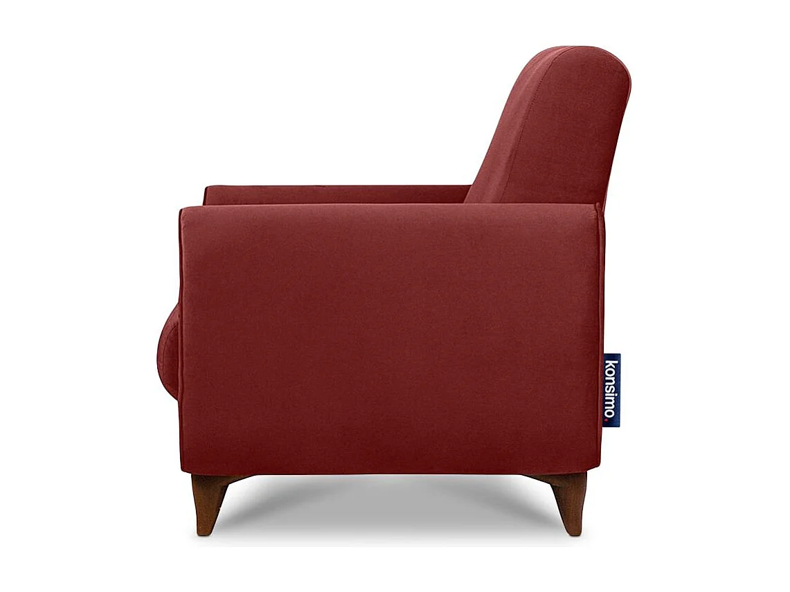 Klassischer Sessel aus Schaumstoff und Holz - braun - GUSTAVO